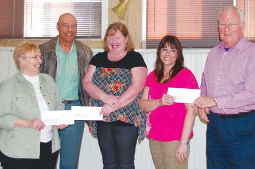At Central Frontenac Council this week, Mayor Frances Smith presented a cheque for $3,480 to Shastri Ablack (Board member) and Vicki Poffley (Executive Director) from the Alzheimer's Society, while Marci Asselstine of the Child Centre at Northern Frontenac Community Services received a cheque for $3,630 from Deputy Mayor Tom Dewey. Another $1563 is going to the Parent Council at Granite Ridge Education Centre. The Polar Plunge is organized by local Realtor Mark Montagano, and it raised a total of $8,673.50 this year. Each donation is earmarked for one of the three recipient groups, which is why the totals vary.